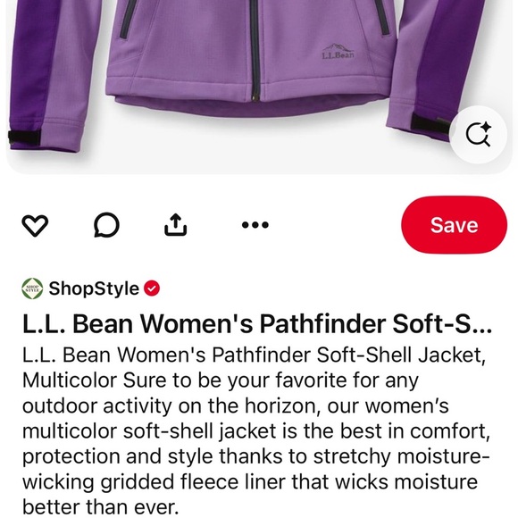 L.L. Bean Pathfinder Soft Shell Jacket Colorblock Purple Woman’s Medium Petite - Picture 13 of 13